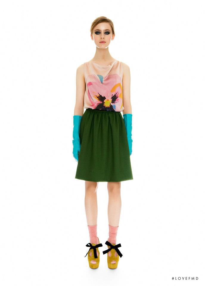 Brynja Jónbjarnardóttir featured in  the Boutique Moschino fashion show for Pre-Fall 2012