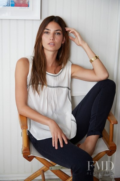 Lily Aldridge featured in  the Velvet by Graham & Spencer lookbook for Spring/Summer 2016