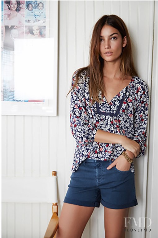 Lily Aldridge featured in  the Velvet by Graham & Spencer lookbook for Spring/Summer 2016