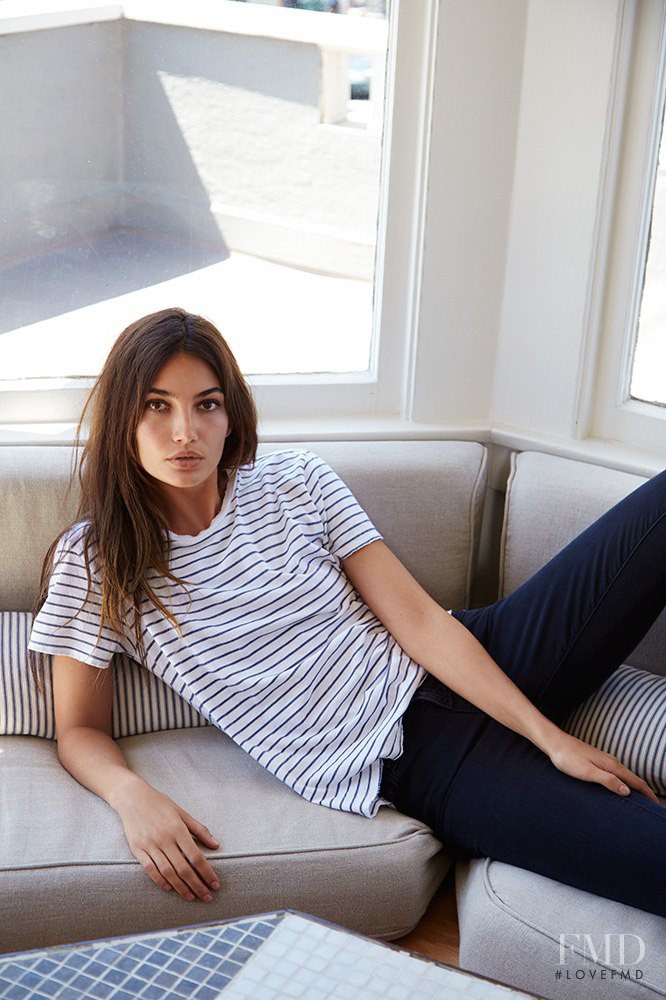 Lily Aldridge featured in  the Velvet by Graham & Spencer lookbook for Spring/Summer 2016