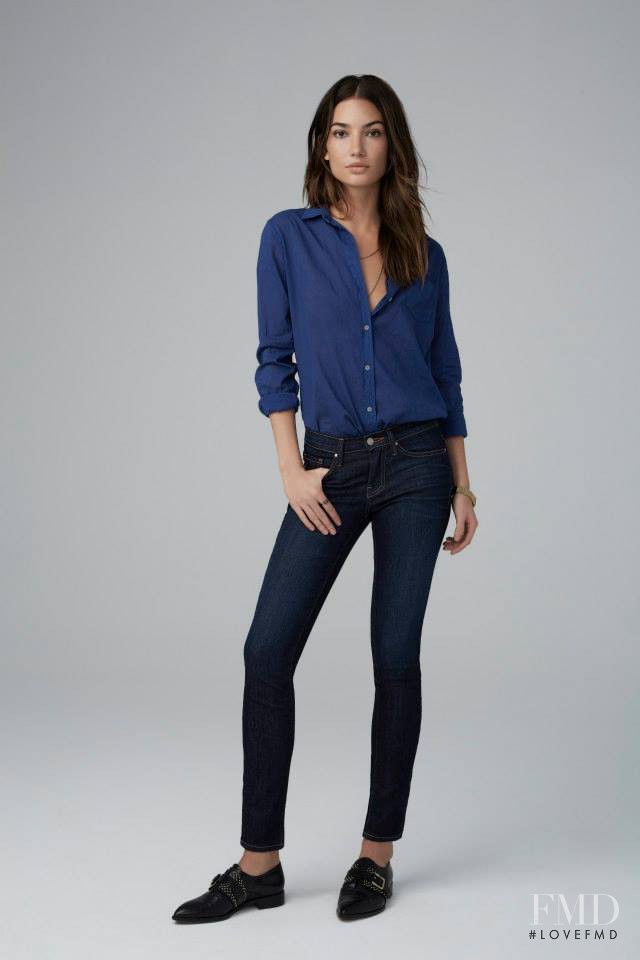 Lily Aldridge featured in  the Velvet by Graham & Spencer Denim lookbook for Autumn/Winter 2014