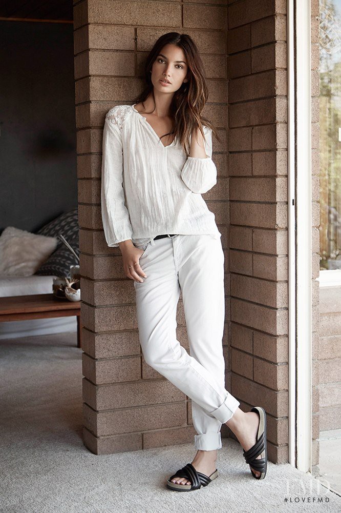 Lily Aldridge featured in  the Velvet by Graham & Spencer lookbook for Spring/Summer 2015