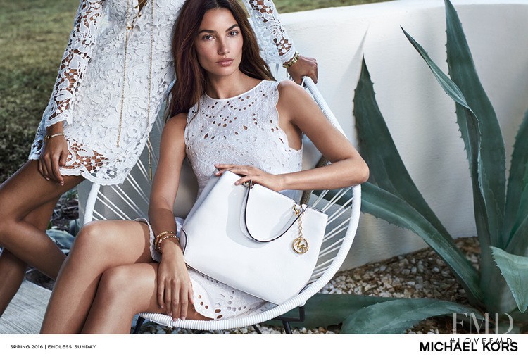 Lily Aldridge featured in  the Michael Kors Collection Endless Sundays Campaign advertisement for Spring/Summer 2016