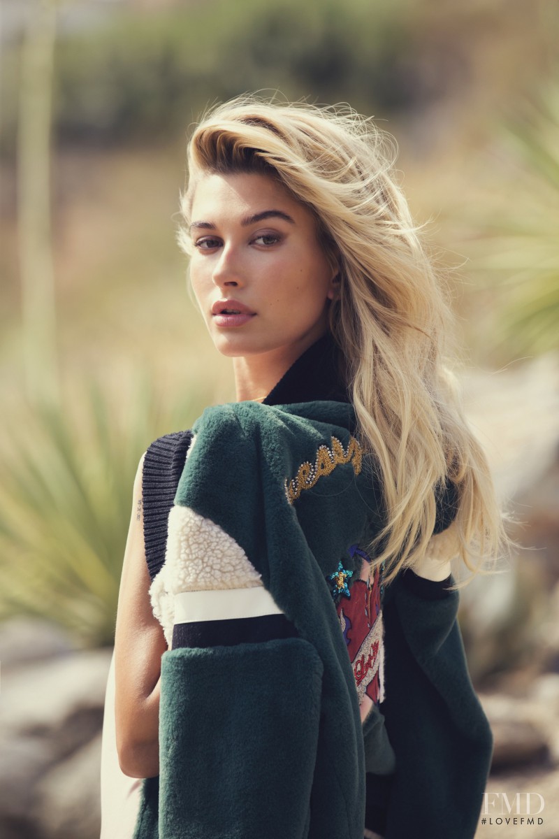 Hailey Baldwin Bieber featured in  the Guess advertisement for Holiday 2016
