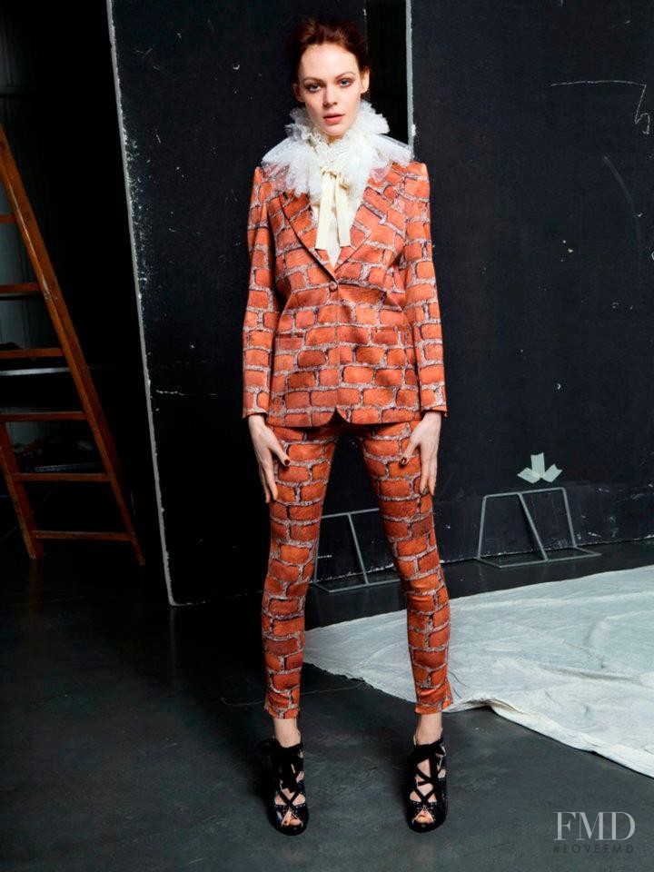 Kinga Rajzak featured in  the Moschino fashion show for Pre-Fall 2012