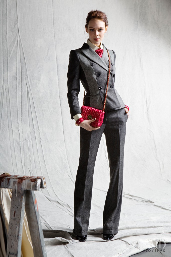 Kinga Rajzak featured in  the Moschino fashion show for Pre-Fall 2012