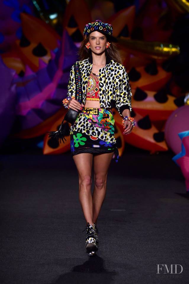 Alessandra Ambrosio featured in  the Moschino fashion show for Spring/Summer 2017