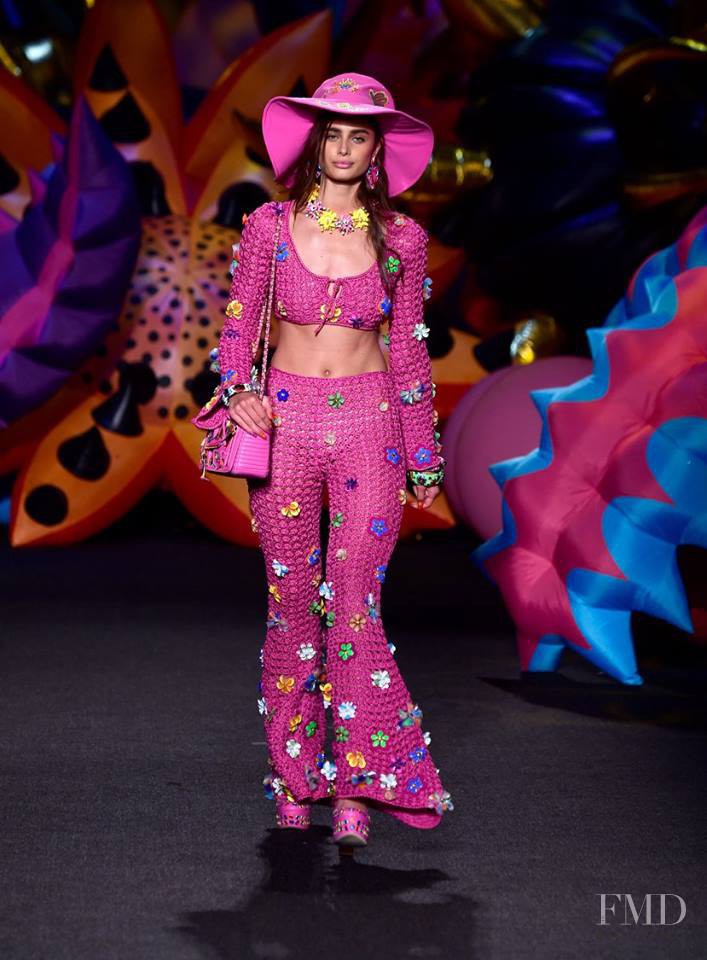 Taylor Hill featured in  the Moschino fashion show for Spring/Summer 2017