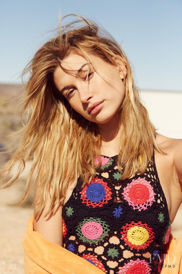 Hailey Baldwin Bieber featured in  the H&M loves Coachella advertisement for Spring/Summer 2016