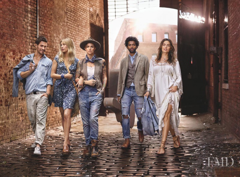 Hailey Baldwin Bieber featured in  the Denim & Supply Ralph Lauren advertisement for Spring/Summer 2016