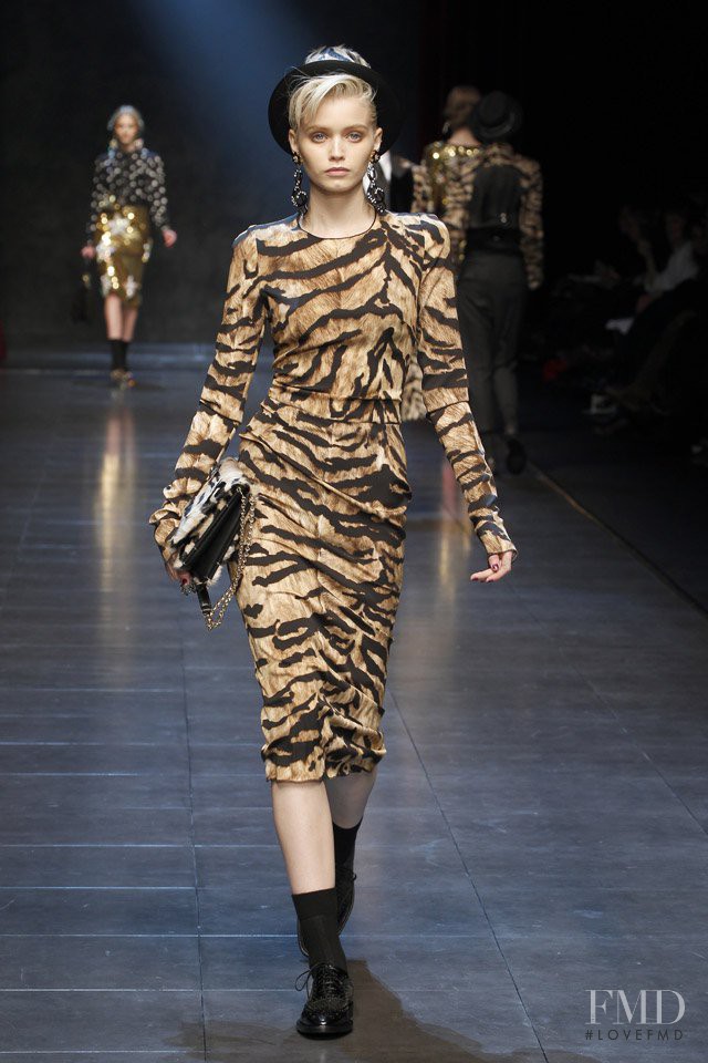 Abbey Lee Kershaw featured in  the Dolce & Gabbana fashion show for Autumn/Winter 2011