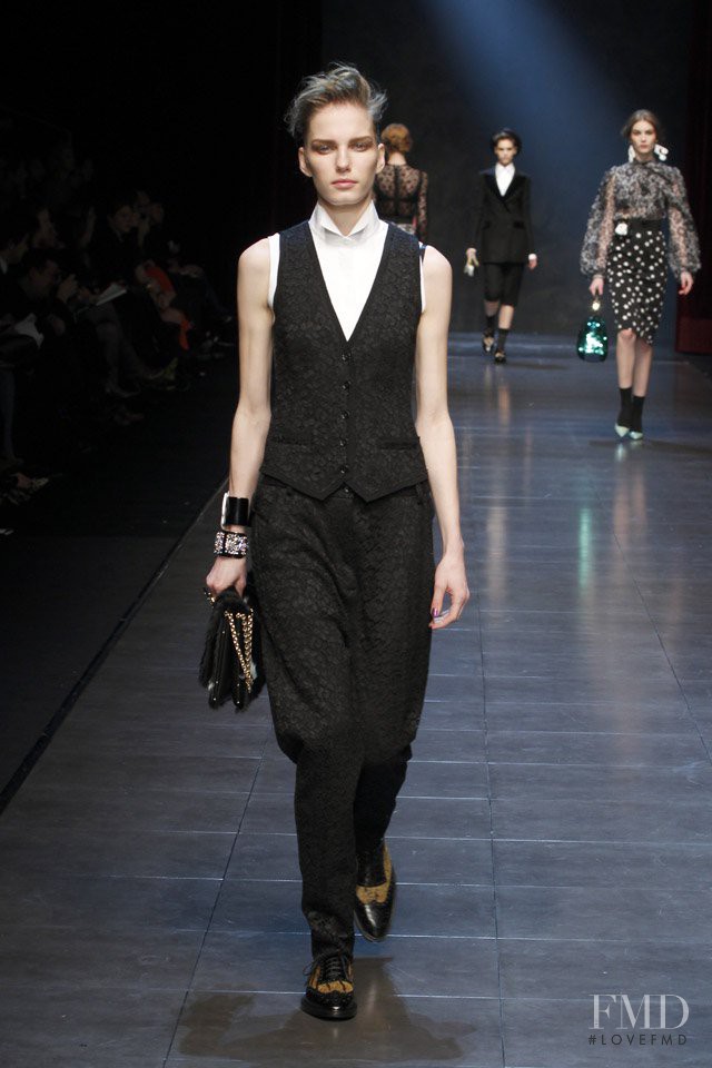 Marique Schimmel featured in  the Dolce & Gabbana fashion show for Autumn/Winter 2011