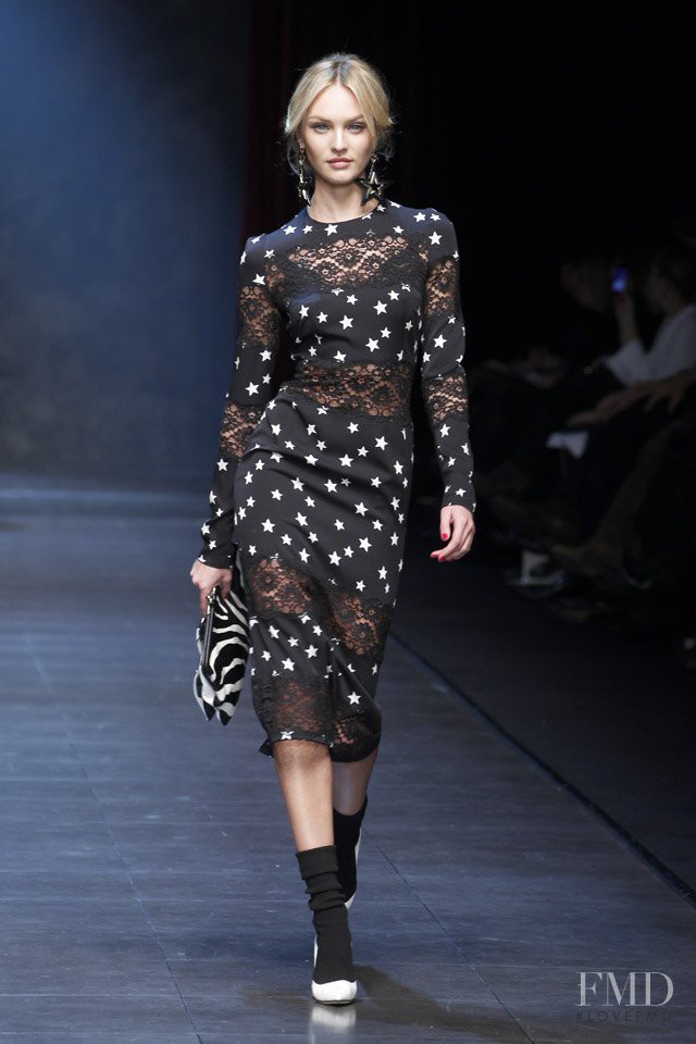 Candice Swanepoel featured in  the Dolce & Gabbana fashion show for Autumn/Winter 2011