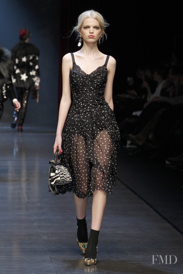 Daphne Groeneveld featured in  the Dolce & Gabbana fashion show for Autumn/Winter 2011