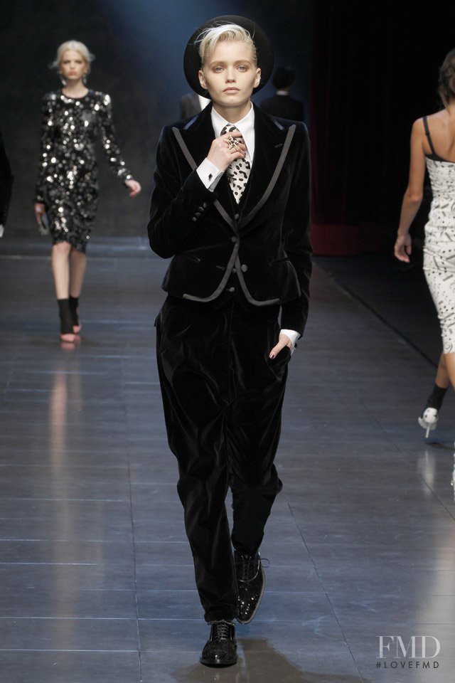 Abbey Lee Kershaw featured in  the Dolce & Gabbana fashion show for Autumn/Winter 2011