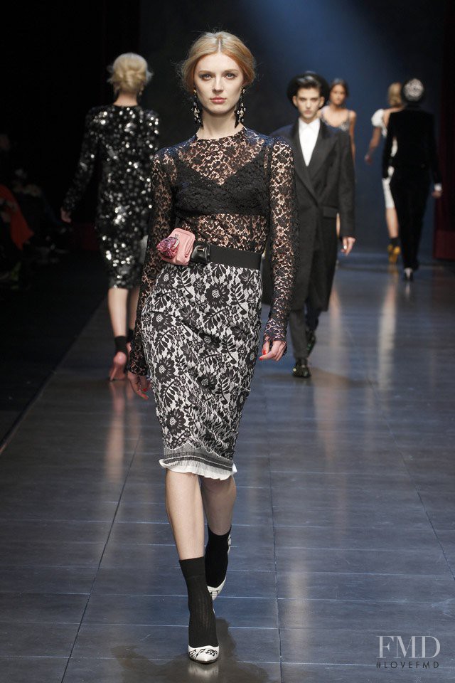 Olga Sherer featured in  the Dolce & Gabbana fashion show for Autumn/Winter 2011