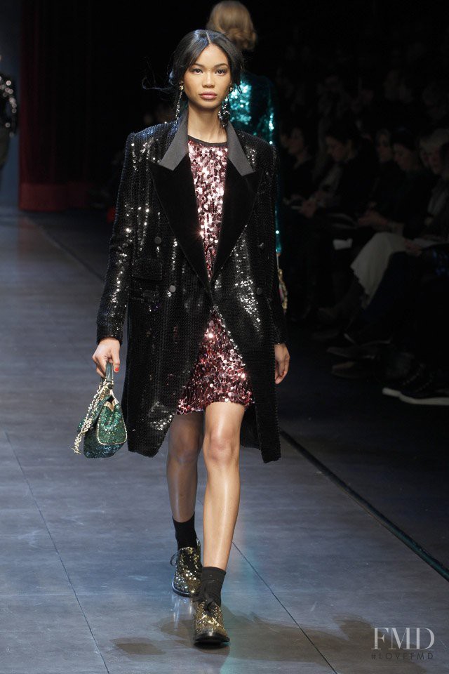 Chanel Iman featured in  the Dolce & Gabbana fashion show for Autumn/Winter 2011