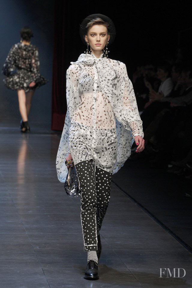Sigrid Agren featured in  the Dolce & Gabbana fashion show for Autumn/Winter 2011