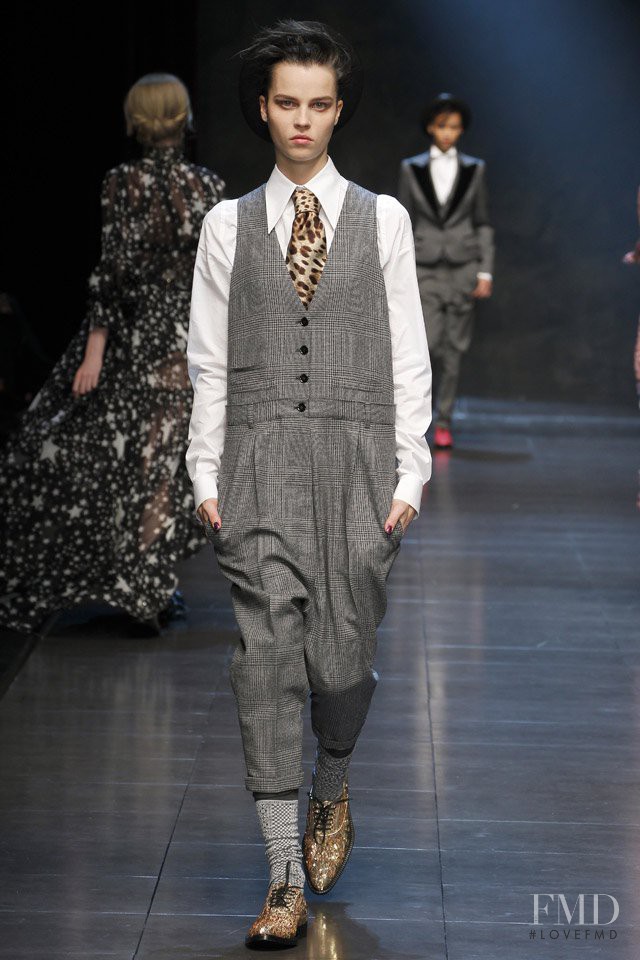 Egle Tvirbutaite featured in  the Dolce & Gabbana fashion show for Autumn/Winter 2011