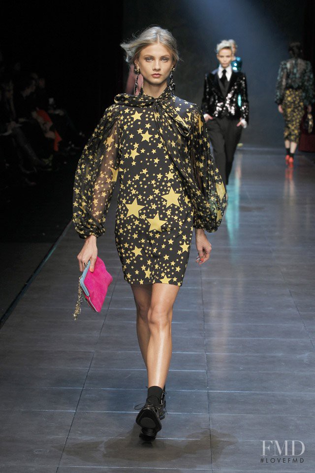 Anna Selezneva featured in  the Dolce & Gabbana fashion show for Autumn/Winter 2011