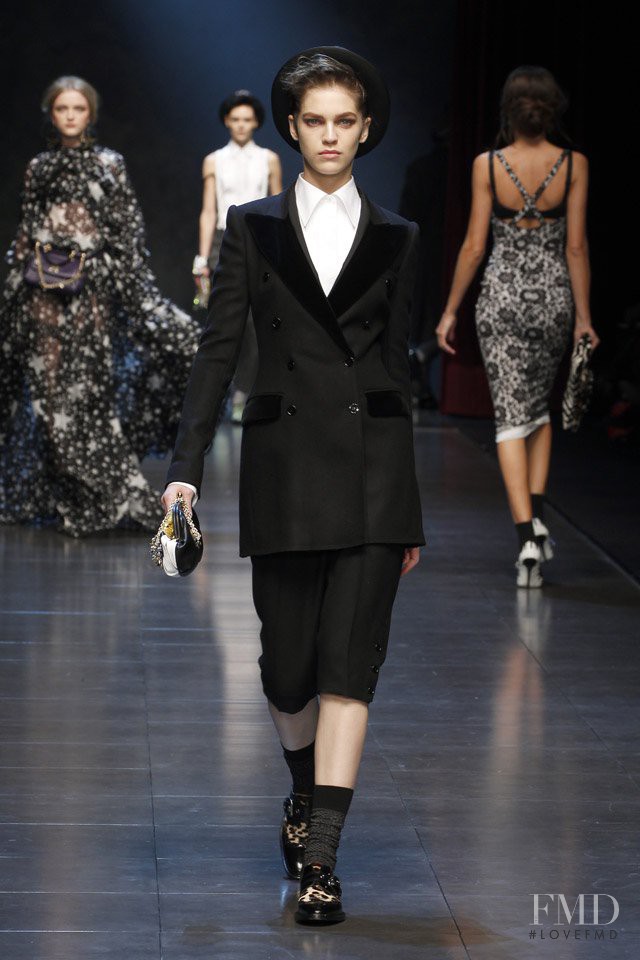 Samantha Gradoville featured in  the Dolce & Gabbana fashion show for Autumn/Winter 2011