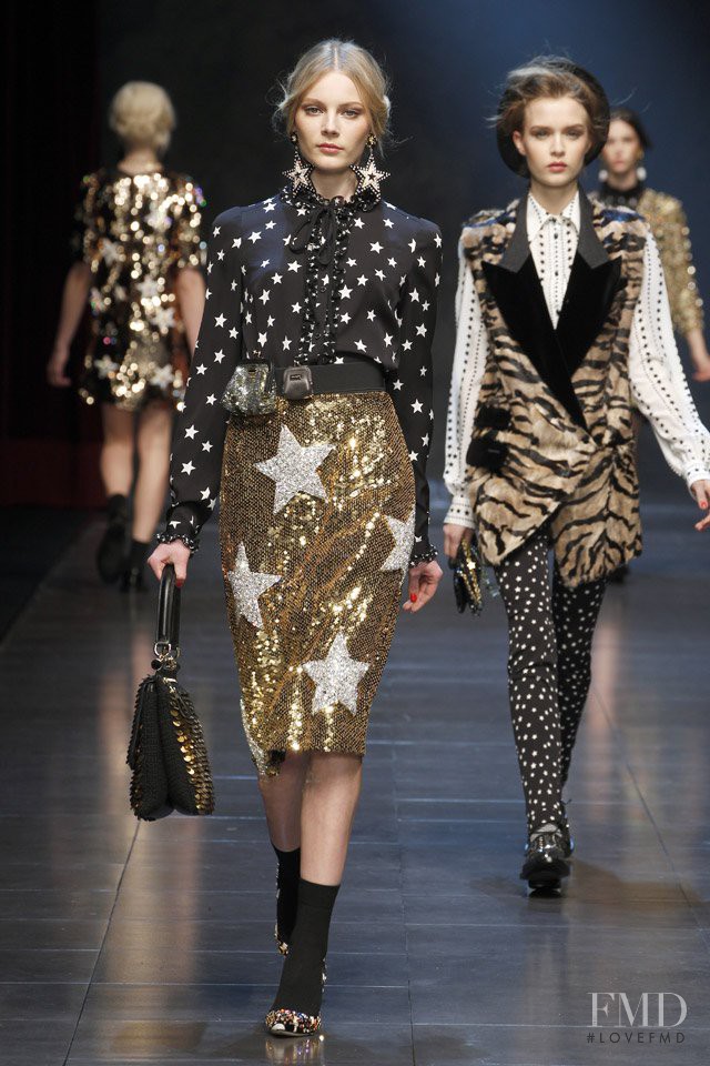 Ieva Laguna featured in  the Dolce & Gabbana fashion show for Autumn/Winter 2011