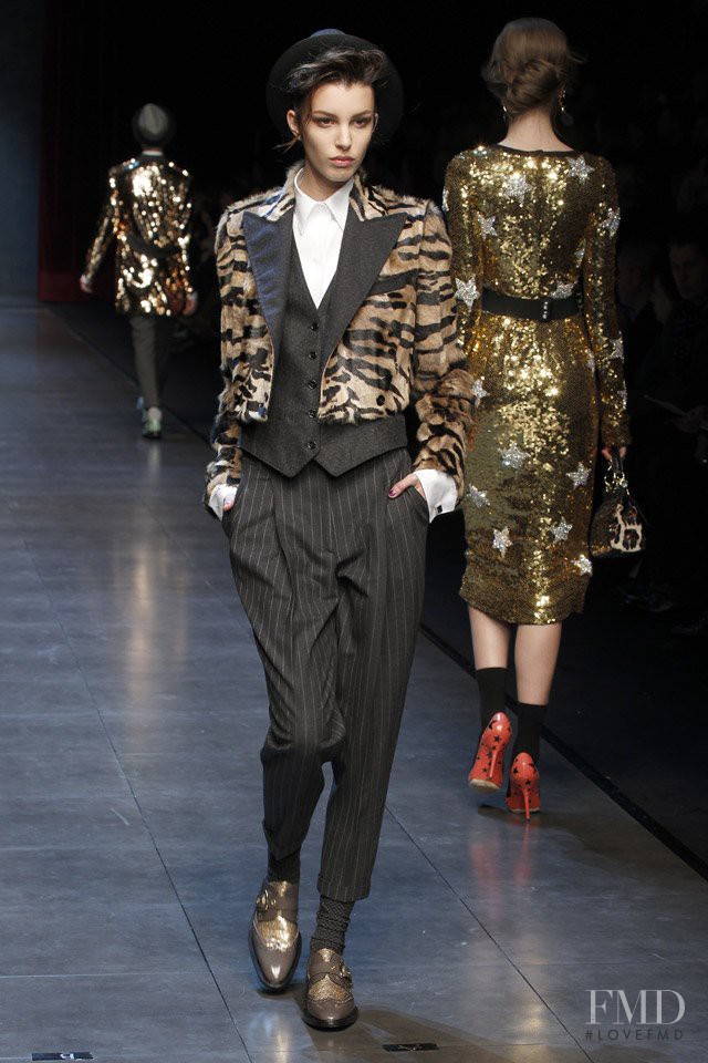 Kate King featured in  the Dolce & Gabbana fashion show for Autumn/Winter 2011