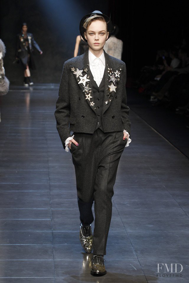 Siri Tollerod featured in  the Dolce & Gabbana fashion show for Autumn/Winter 2011