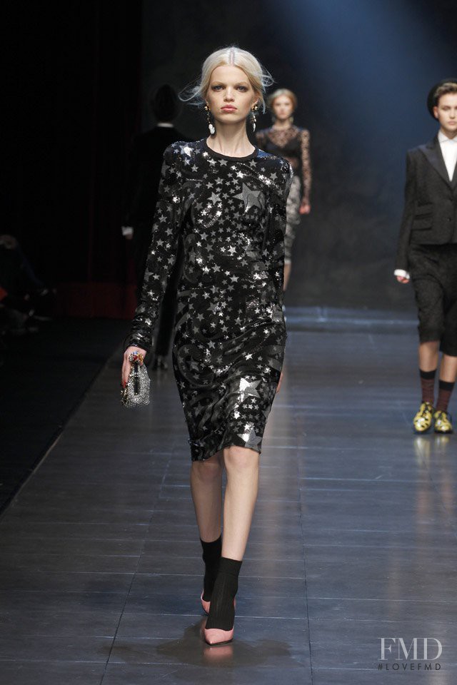 Daphne Groeneveld featured in  the Dolce & Gabbana fashion show for Autumn/Winter 2011