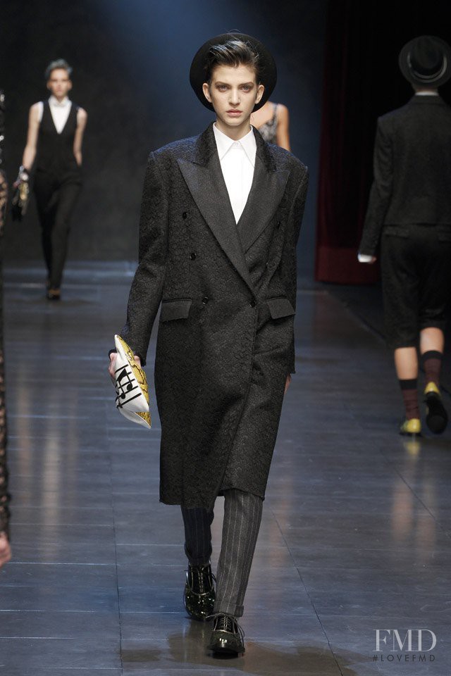 Caterina Ravaglia featured in  the Dolce & Gabbana fashion show for Autumn/Winter 2011