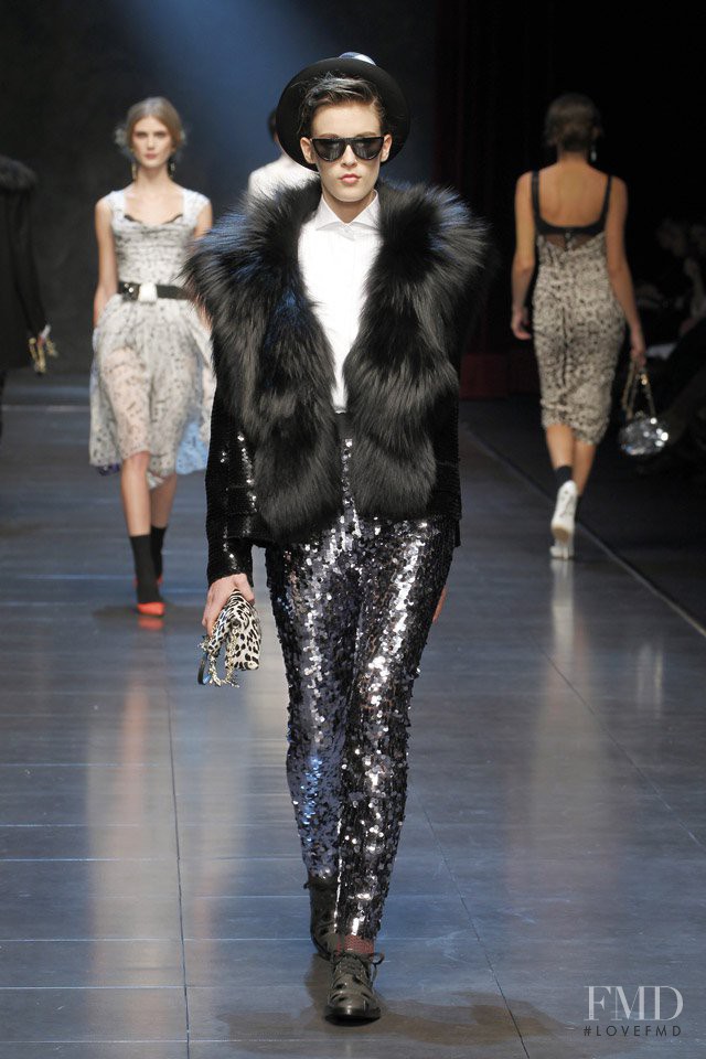 Colinne Michaelis featured in  the Dolce & Gabbana fashion show for Autumn/Winter 2011
