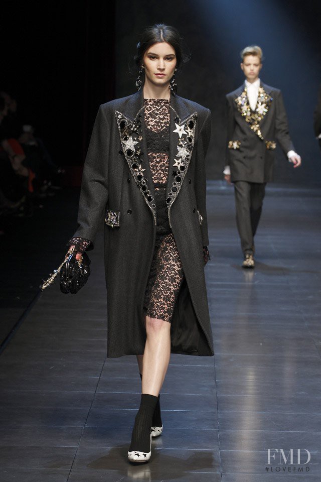 Marija Vujovic featured in  the Dolce & Gabbana fashion show for Autumn/Winter 2011