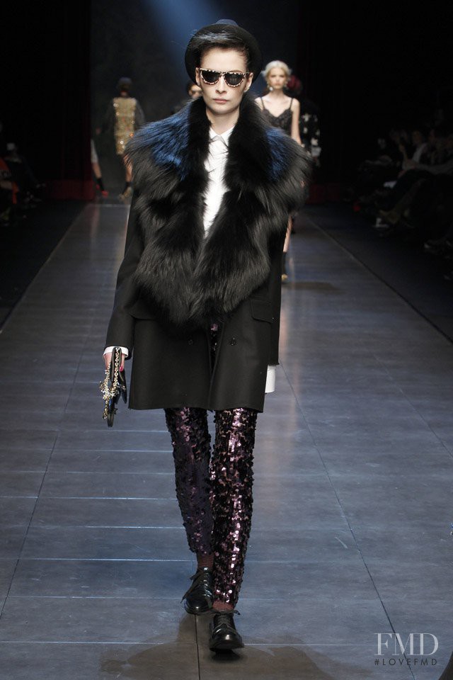 Suzie Bird featured in  the Dolce & Gabbana fashion show for Autumn/Winter 2011
