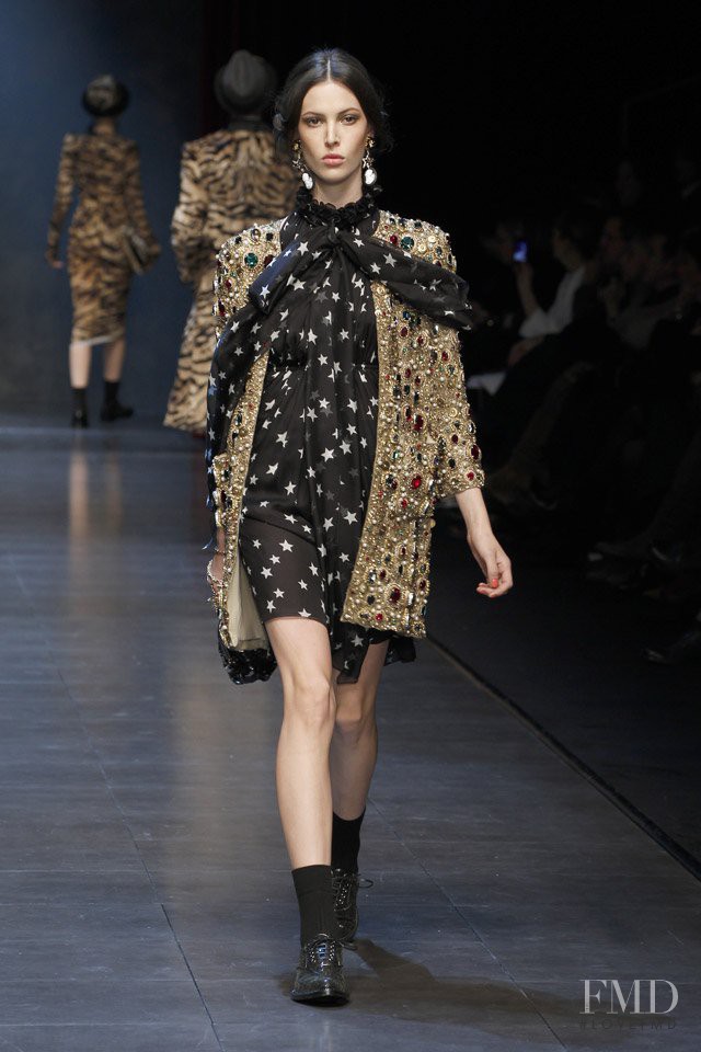 Ruby Aldridge featured in  the Dolce & Gabbana fashion show for Autumn/Winter 2011