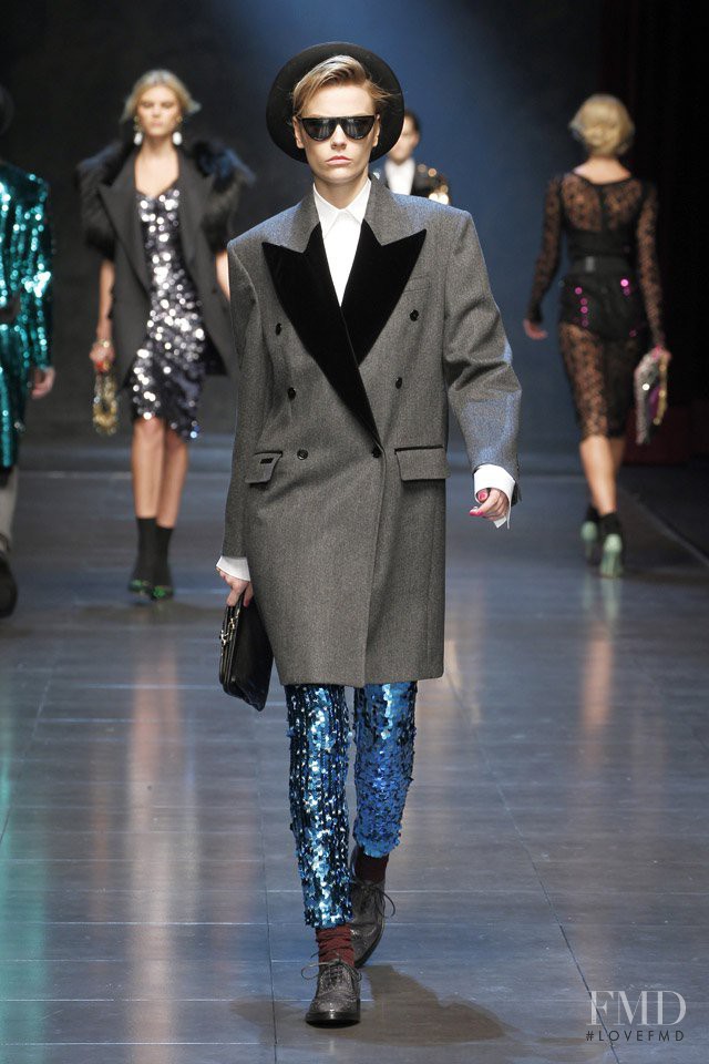 Martha Streck featured in  the Dolce & Gabbana fashion show for Autumn/Winter 2011