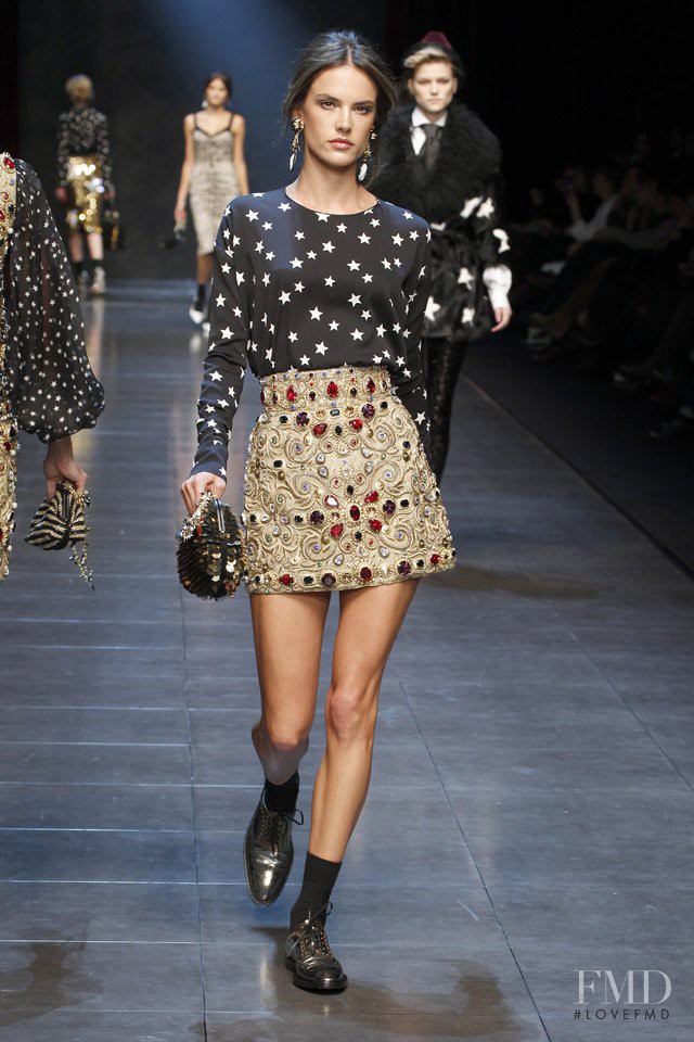 Alessandra Ambrosio featured in  the Dolce & Gabbana fashion show for Autumn/Winter 2011