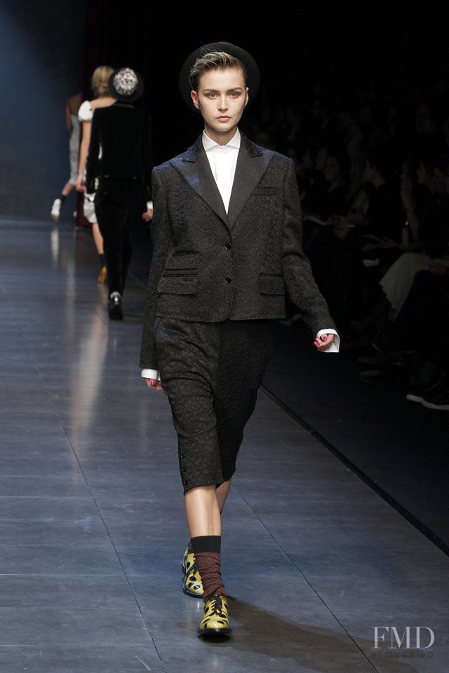 Svieta Nemkova featured in  the Dolce & Gabbana fashion show for Autumn/Winter 2011