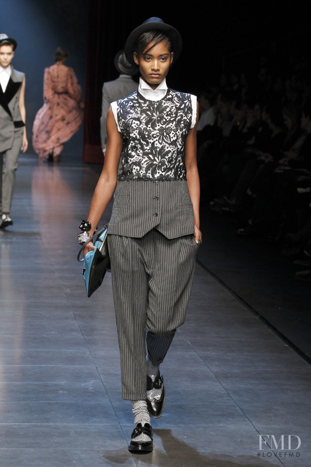 Melodie Monrose featured in  the Dolce & Gabbana fashion show for Autumn/Winter 2011
