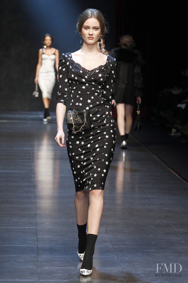 Monika Jagaciak featured in  the Dolce & Gabbana fashion show for Autumn/Winter 2011