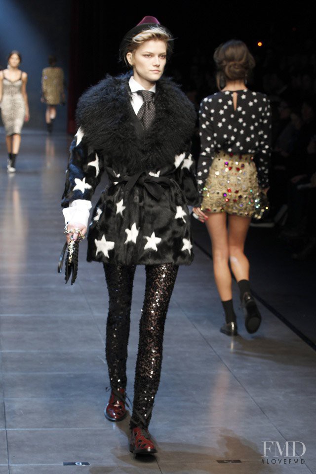 Kasia Struss featured in  the Dolce & Gabbana fashion show for Autumn/Winter 2011