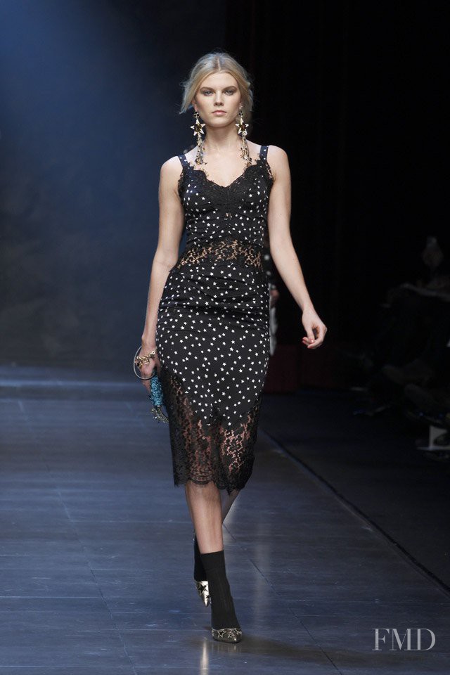 Maryna Linchuk featured in  the Dolce & Gabbana fashion show for Autumn/Winter 2011