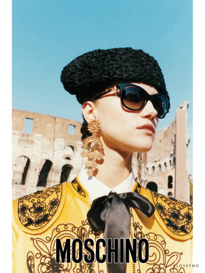 Kasia Struss featured in  the Moschino advertisement for Spring/Summer 2012