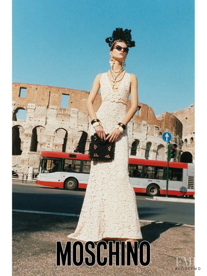 Kasia Struss featured in  the Moschino advertisement for Spring/Summer 2012