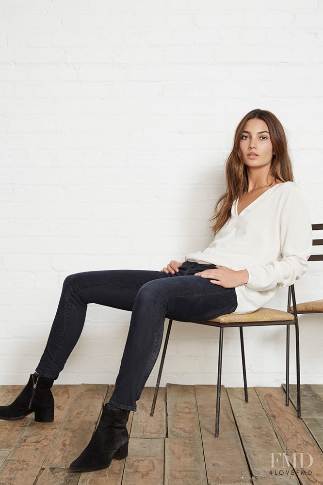 Lily Aldridge featured in  the Velvet by Graham & Spencer lookbook for Autumn/Winter 2015