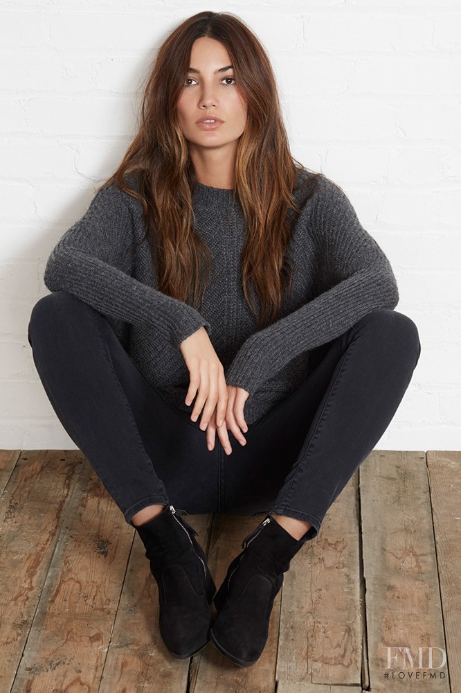 Lily Aldridge featured in  the Velvet by Graham & Spencer lookbook for Autumn/Winter 2015