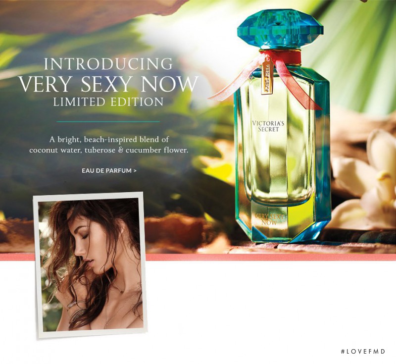 Lily Aldridge featured in  the Victoria\'s Secret Beauty Very Sexy Now Fragrance advertisement for Spring/Summer 2015