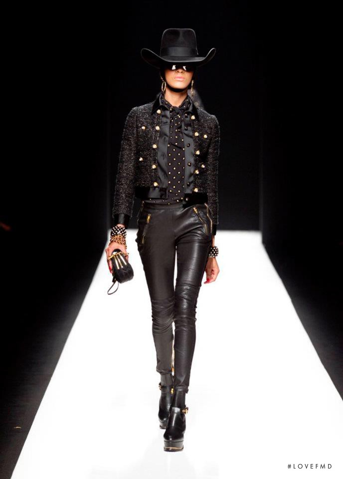 Jourdan Dunn featured in  the Moschino fashion show for Autumn/Winter 2012