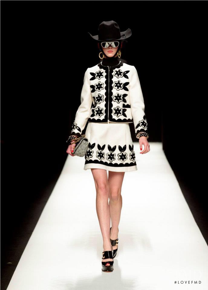 Daga Ziober featured in  the Moschino fashion show for Autumn/Winter 2012