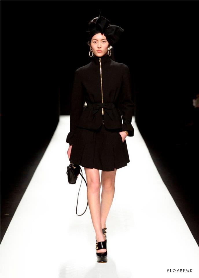 Liu Wen featured in  the Moschino fashion show for Autumn/Winter 2012