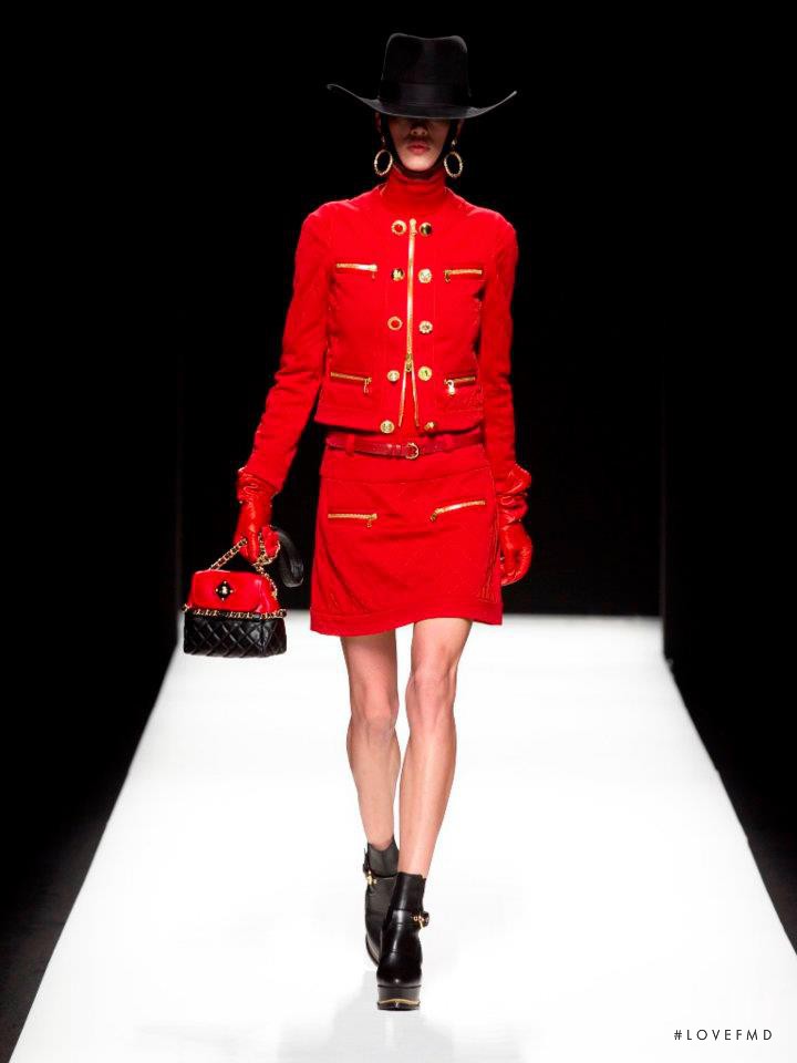 Aymeline Valade featured in  the Moschino fashion show for Autumn/Winter 2012